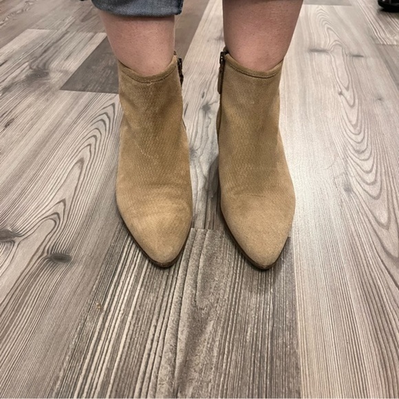 Aquatalia Suede Leather Pointed Ankle Boots Brown‎ 6.5 - Picture 2 of 8